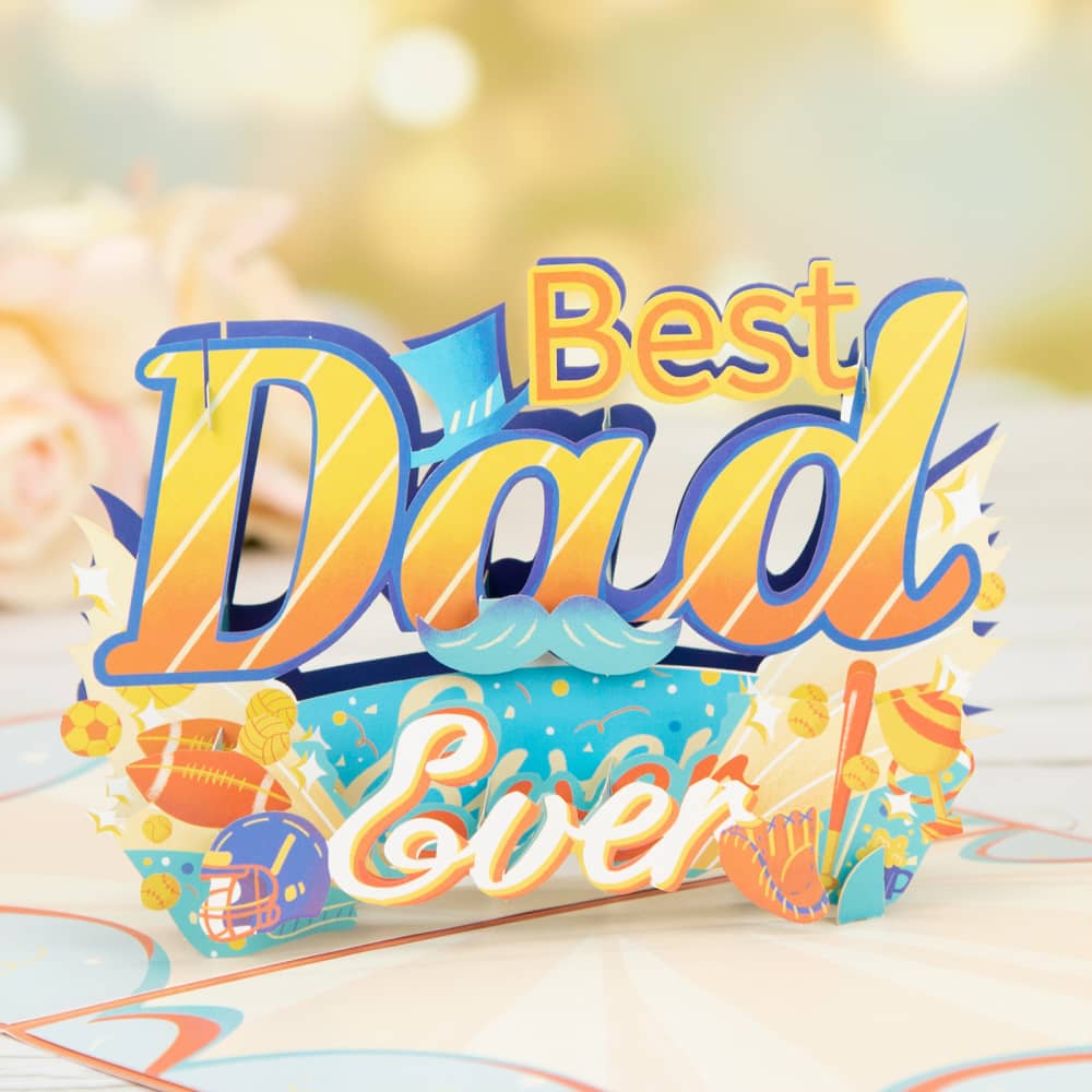 Best Dad Ever 3D Greeting Card