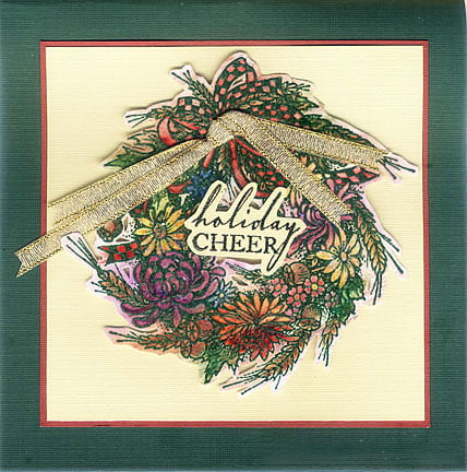 Traditional Wreath Christmas Cards