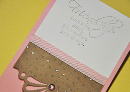 Pink Friendship Greeting Card Why not make one for your friend?