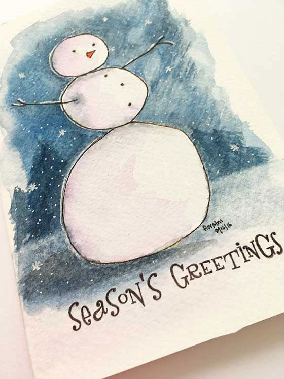 Watercolor Christmas Cards