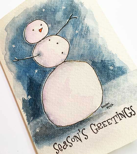 Watercolor Christmas Cards