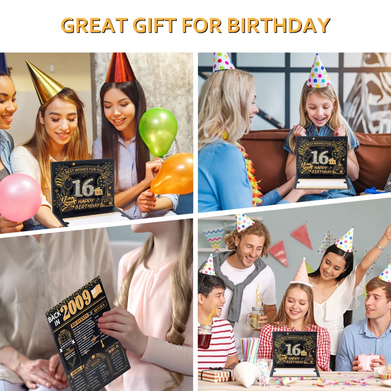 HOMANGA 16th Birthday Card (Black Gold) - Image 6