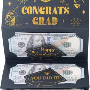 HOMANGA Graduation Money Holder for Cash Gift, Congrats Grad Card for High School College University Graduates, Graduation Gifts for Him Her Son Daughter