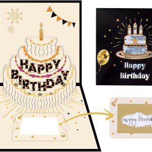 HOMANGA Birthday Money Card, Birthday Money Holder with Scratch-Off Surprise, Birthdays Pop Up Card for Cash Gift, Birthday’s Gift for Women Men Mom Wife Husband Boys Girls